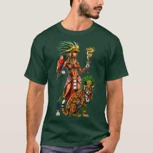 Camiseta Mulher do Guerreiro Aztec Jaguar