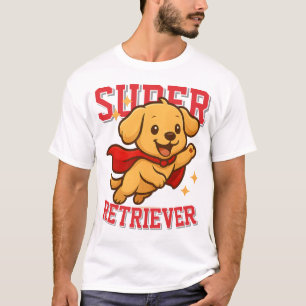 Camiseta Mulher do Homem Unisex, Super Herói do Retriever d