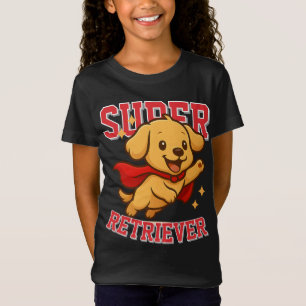 Camiseta Mulher do Homem Unisex, Super Herói do Retriever d
