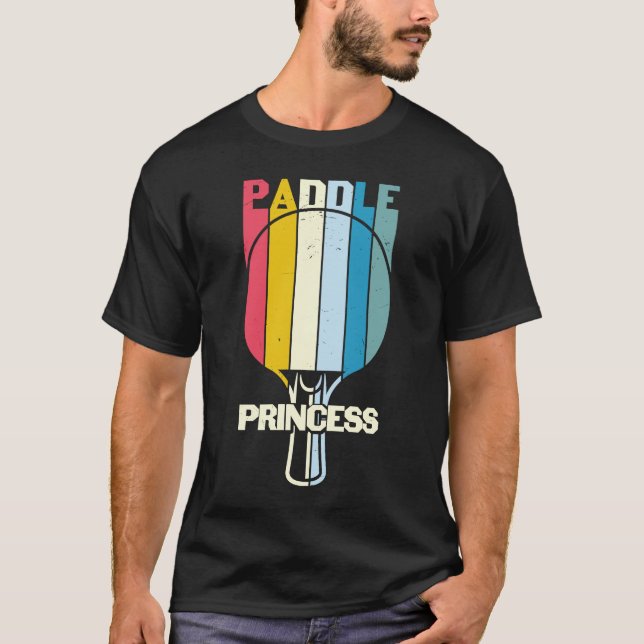 Camiseta Mulher do Jogador de Pong da Princesa Paddle (Frente)