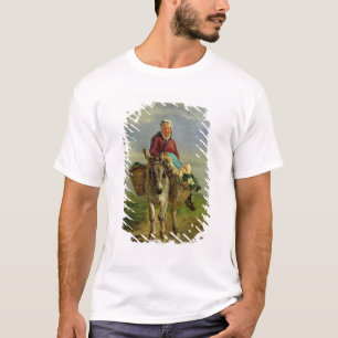 Camiseta Mulher do país que monta um asno
