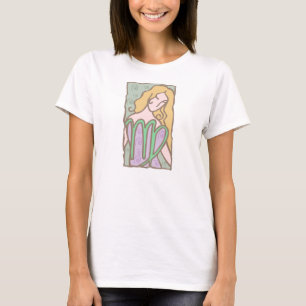 Camiseta mulher do Virgo do 1920 na lavanda