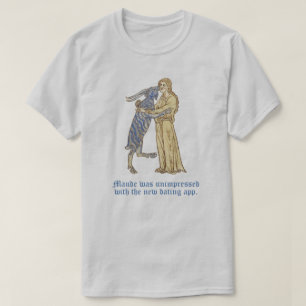 Camiseta Mulher e Cabra medievais