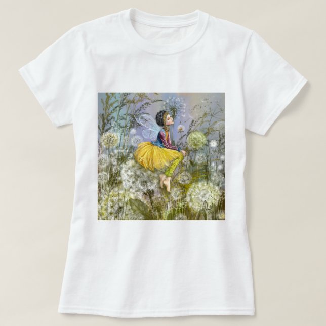 Camiseta Mulher e Dandelions (Frente do Design)