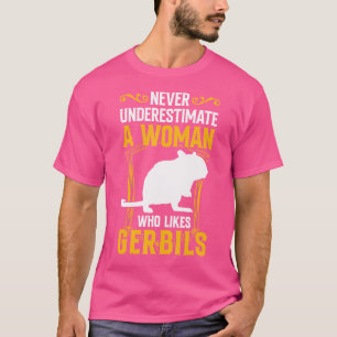 Camiseta Mulher E Seu Rato De Deserto Gerbil Rodent