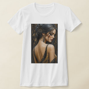 Camiseta Mulher Elegante em Micro Mosaico 3D – Luxo