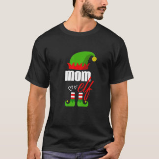Camiseta Mulher Elf Mãe Natal Figurino Da Família Elf Para