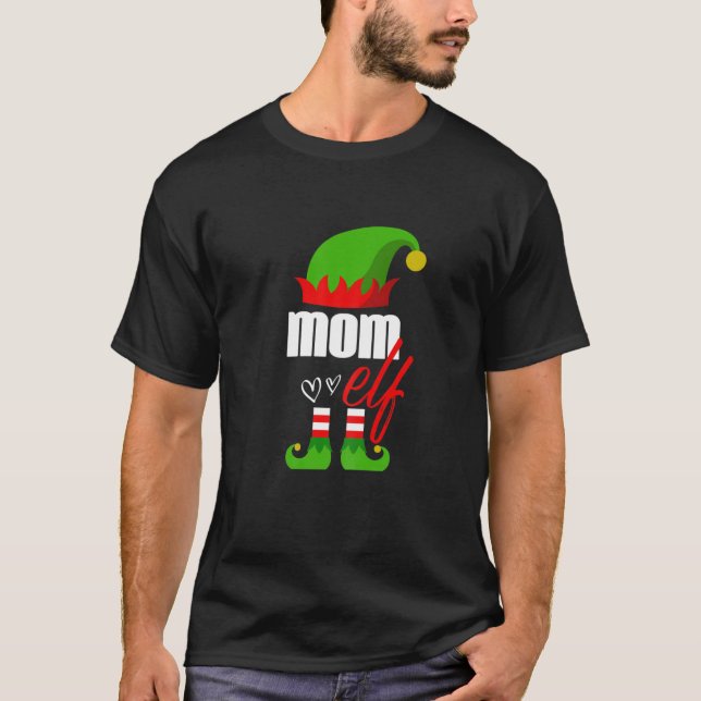 Camiseta Mulher Elf Mãe Natal Figurino Da Família Elf Para  (Frente)