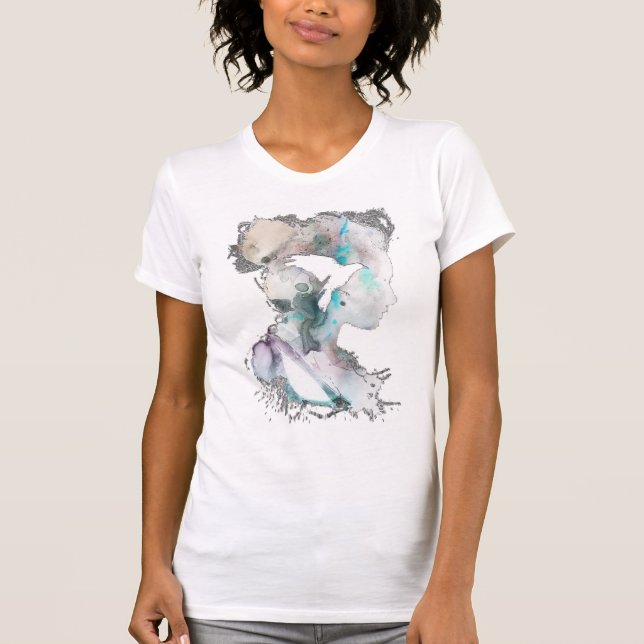 Camiseta Mulher em Aquarela (Frente)