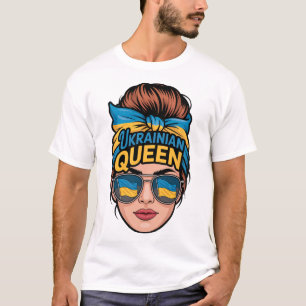 Camiseta Mulher em estilo retrô da Ucrânia Gráfico Orgulho