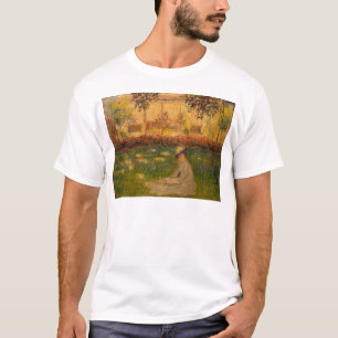 Camiseta Mulher em um jardim, 1876 de Claude Monet