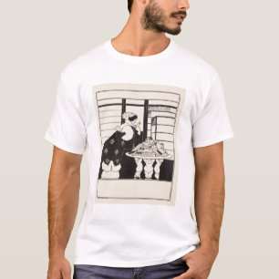 Camiseta Mulher em uma livraria, design para um "livro