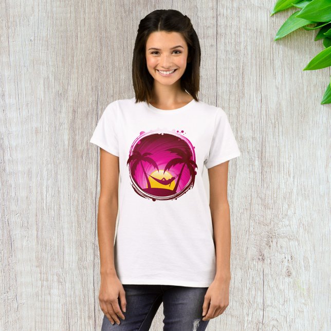 Camiseta Mulher em uma Rede (Criador carregado)