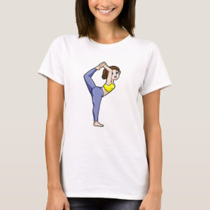 Camiseta Mulher em Yoga Estreando as Pernas