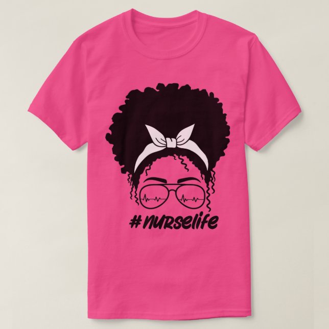 Camiseta Mulher enfermeira com óculos de sol (Frente do Design)