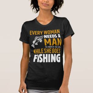 Camiseta Mulher Engraçada - Pistas De Pesca