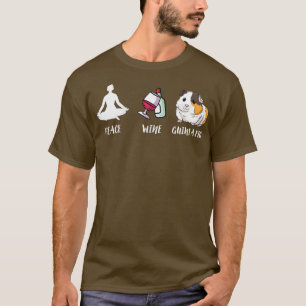 Camiseta Mulher Engraçada Presente Na Guiné - Paz, Vinho E 