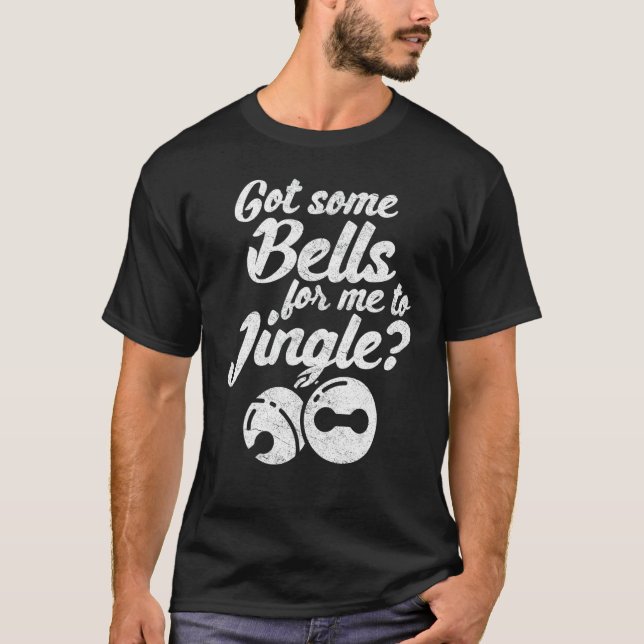 Camiseta Mulher engraçada sino de jingle natalino xmas gag  (Frente)