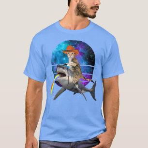 Camiseta Mulher Engraçada Tubarão Andando Arrancando Galay