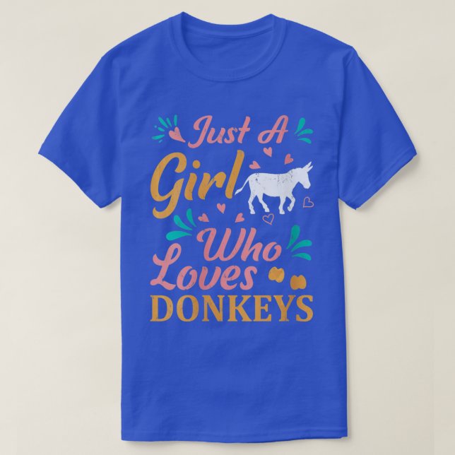 Camiseta Mulher Engraçado Amante de os animais De Donkey Só (Frente do Design)