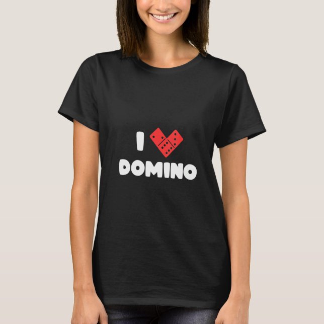 Camiseta Mulher Entusiasta do jogador Domino Amo Domi (Frente)