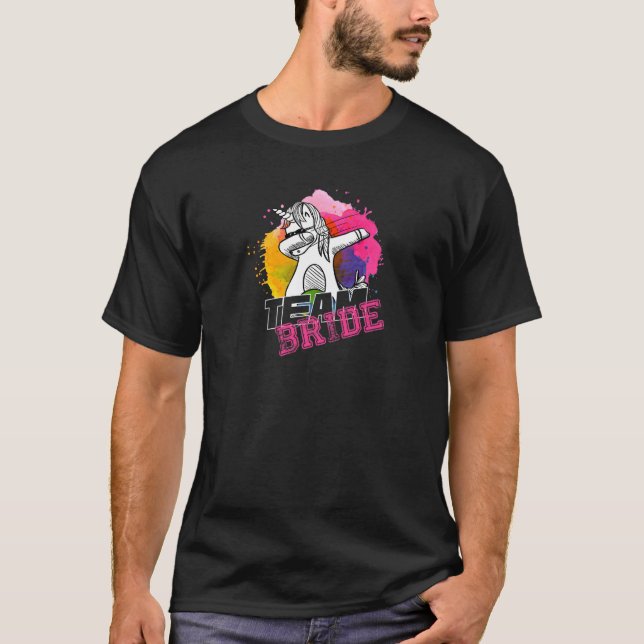 Camiseta Mulher Equipe Noiva Mulher Noite Pa (Frente)