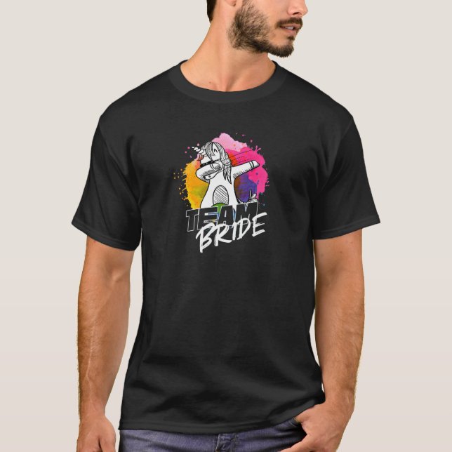 Camiseta Mulher Equipe Noiva Mulher Noite Pa (Frente)