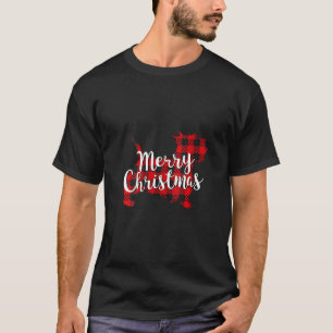 Camiseta Mulher escocesa Terrier Christmas Dog Mamãe Pai Pl