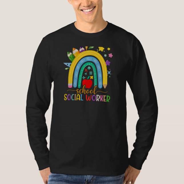 Camiseta Mulher Escola Trabalhadora Social Arco-Íris Apreci (Frente)