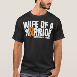 Camiseta Mulher Esposa de Guerreira Orange Ribbon Kidney