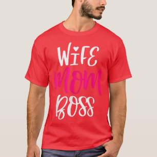 Camiseta Mulher Esposa Mãe Chefe Grafic Engraçado Pai da Mã