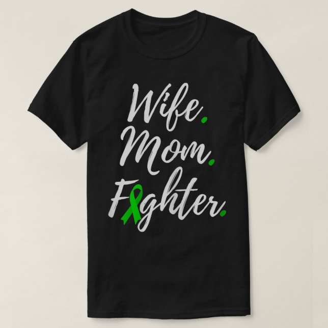 Camiseta Mulher Esposa Mãe Combatendo Scoliose Sensibilizaç (Frente do Design)