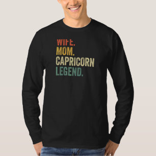 Camiseta Mulher Esposa Mãe Legenda Capricorn Astrologia Zod