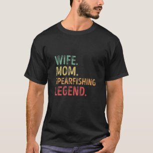 Camiseta Mulher Esposa Mãe Lente de Pesca de Lança