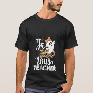 Camiseta Mulher Fab Boo Lous Professora Cute Ghost Hallowee