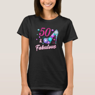 Camiseta Mulher Fabulosa de 50 anos Senhora 50 Natal Birthd