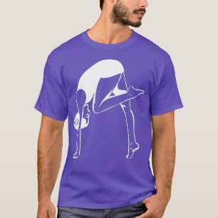 Camiseta Mulher fazendo yoga abstrato desenho 1