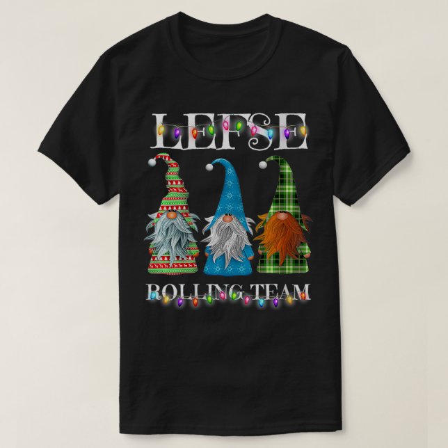 Camiseta Mulher Fazer à esquerda Rolling Team Garden Gnomo  (Frente do Design)