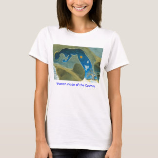 Camiseta Mulher feita do Cosmos/T-Shirt