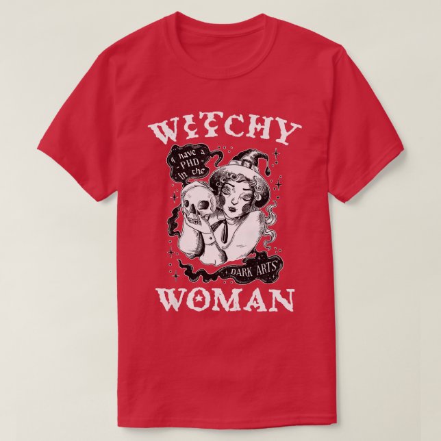Camiseta Mulher Feita Wiccan Pagan Mulher Witchy Prem (Frente do Design)