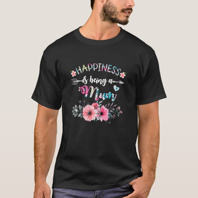 Camiseta Mulher: Felicidade é ser pai de mãe Mãe (Frente)