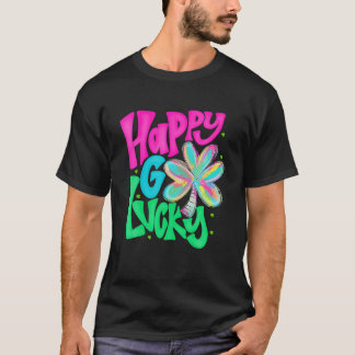 Camiseta Mulher Feliz, Lucky Dia de São Patrício Shamr