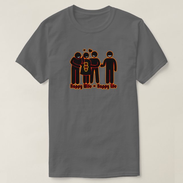 Camiseta Mulher Feliz, Mulher Feliz (Frente do Design)