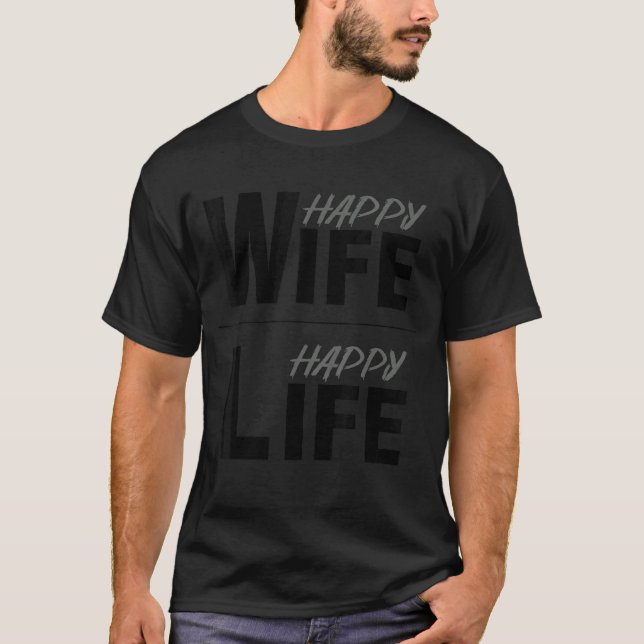 Camiseta Mulher feliz vida 1 (Frente)