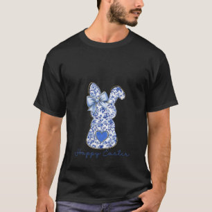 Camiseta Mulher Felz pascoa Chinoiserie Floral Bunny Cute