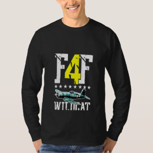 Camiseta Mulher ferida F4f Wildcat Wwii Fighter Airplan