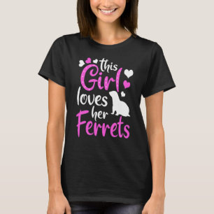 Camiseta Mulher Ferret ama seus furões