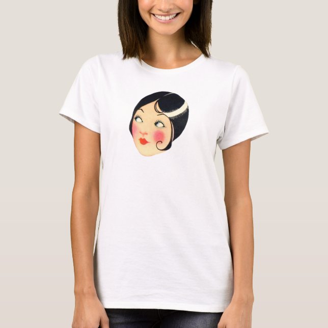Camiseta Mulher-Flapper da Vintage de 1930 (Frente)