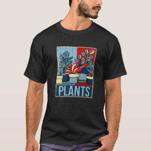 Camiseta Mulher Florista Jardim Mãe Plantas Retro Plantas