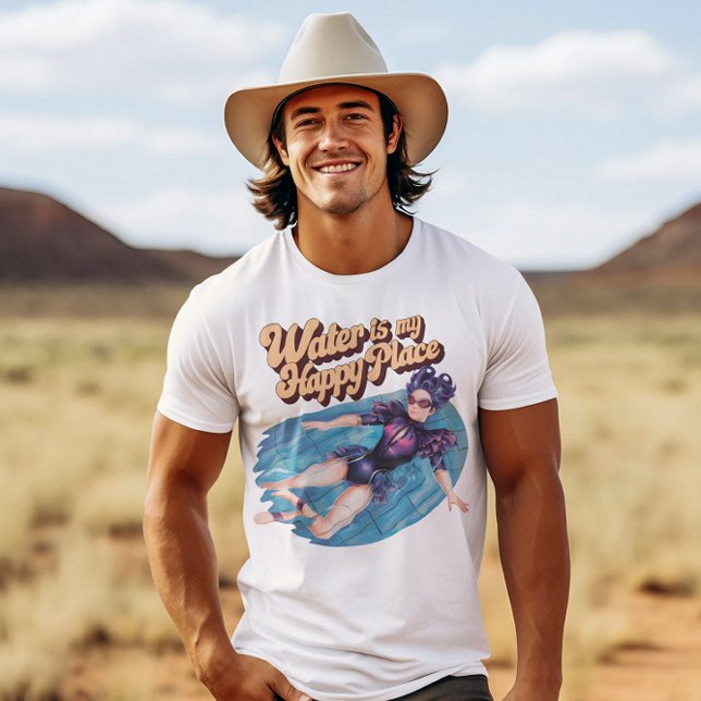 Camiseta Mulher flutuando em lugares felizes (Criador carregado)